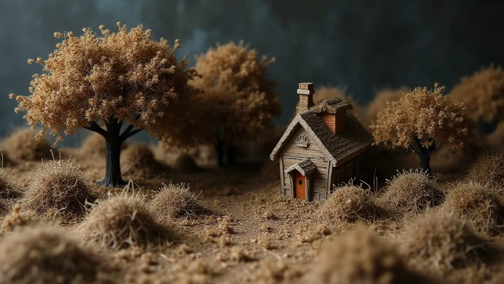 Victorian hair landscape artwork