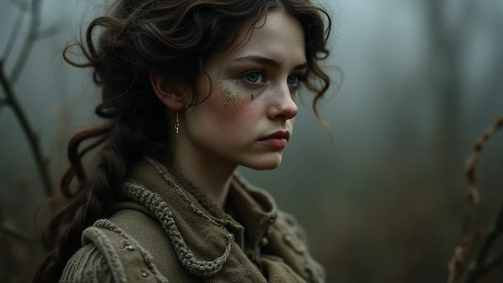 Victorian hair portrait