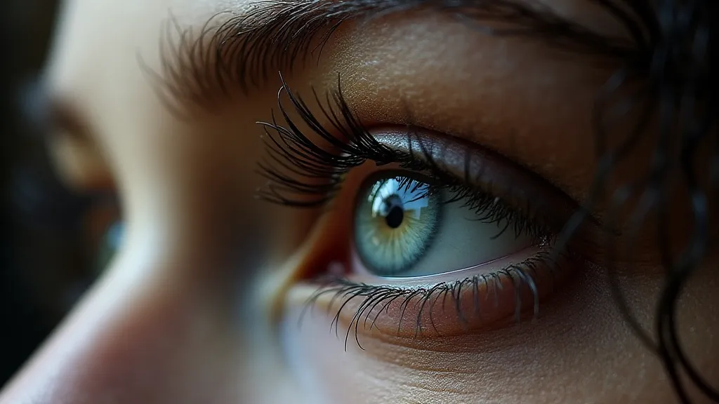 Detail of a hair portrait eye