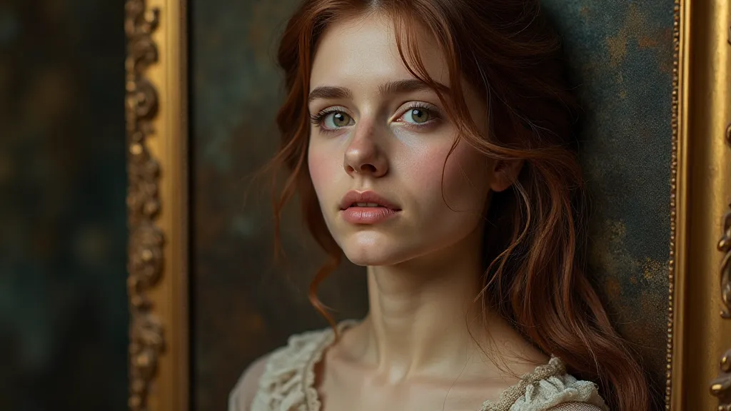 Victorian hair portrait