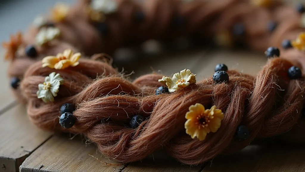 Victorian hair wreath