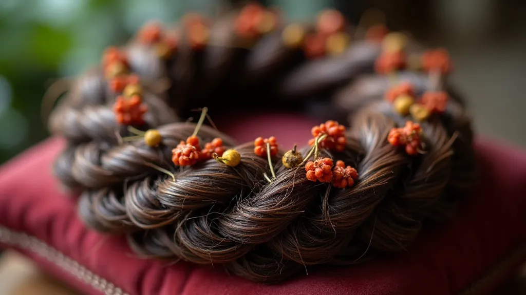 Victorian hair wreath