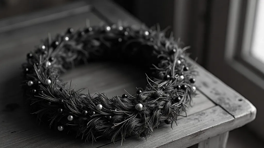 Victorian hair wreath