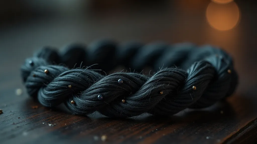 Detailed view of a Victorian mourning bracelet