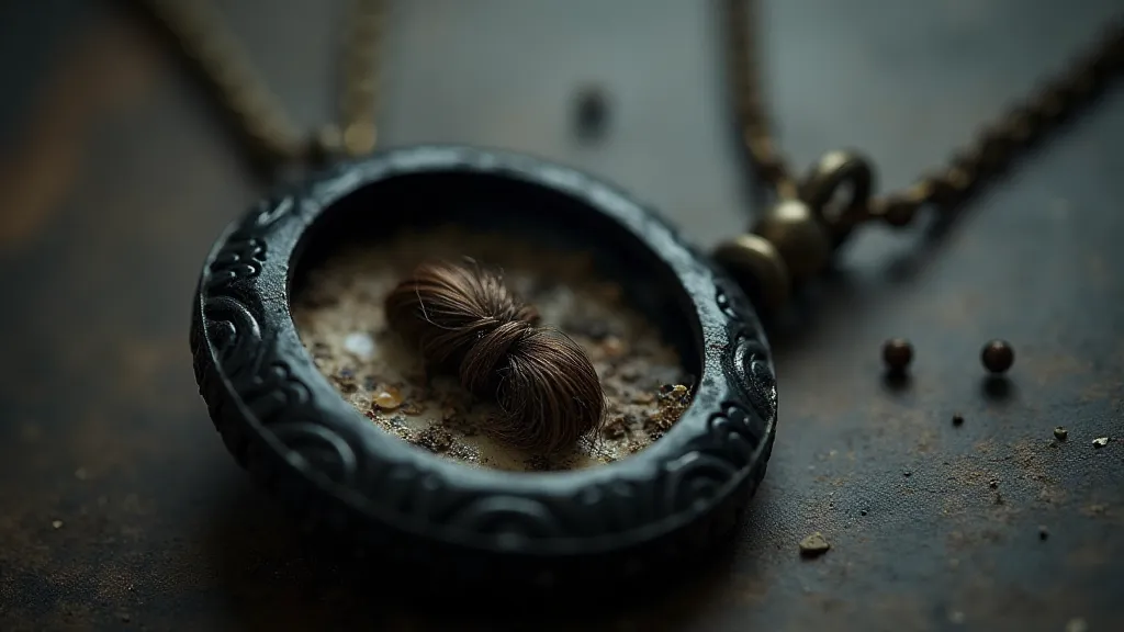 Victorian mourning locket with hair inside